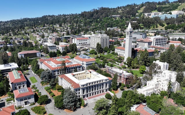An aerial view of UC Berkeley. 