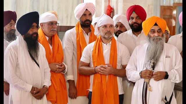 Rahul Gandhi was presented the siropa on September 15. (HT)
