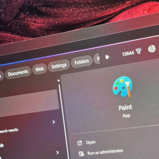 Microsoft Paint icon in Windows Search