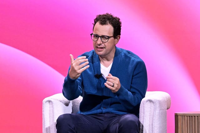 Anthropic CEO Dario Amodei speaks in San Francisco, California, on September 4.