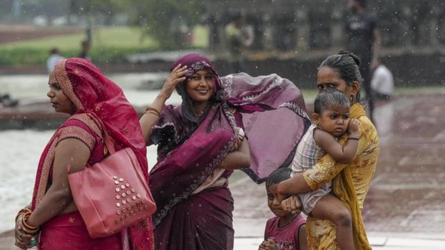 The IMD said very light to light rain is now expected to continue intermittently till Friday, coinciding with the ongoing withdrawal of the southwest monsoon (PTI)