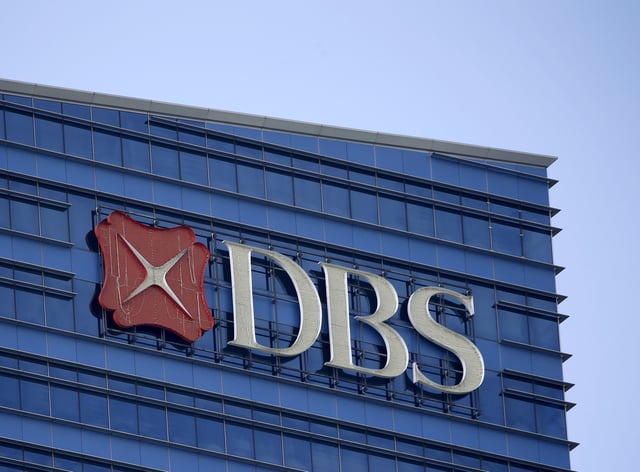 A DBS logo on their office building in Singapore, February 22, 2016. REUTERS/Edgar Su/File Photo