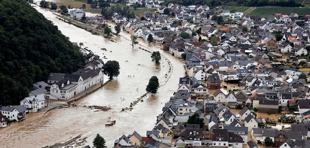 Das Ahrtal, hier Dernau, erlebte im Jahr 2021 eine Jahrhundertflut
