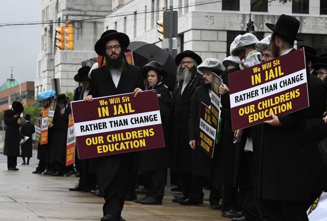Members of the ultra-Orthodox and Hasidic Jewish communities have long-resisted state regulations of what's required to be taught at yeshivas.