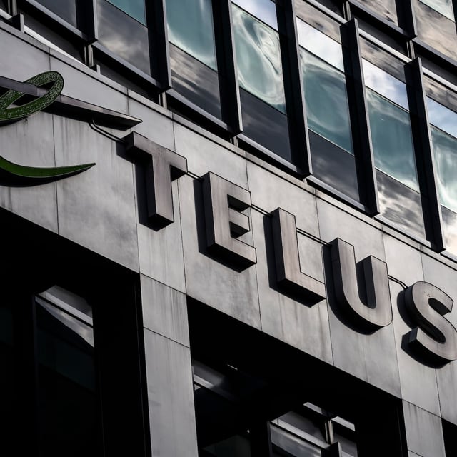 Telus Corp. says it awaits the CRTC's eventual decision on the rates smaller internet companies could end up paying larger carriers to sell services over their networks before deciding whether to adjust network spending plans. The Telus offices are seen in Ottawa on Friday, Aug. 4, 2023. THE CANADIAN PRESS/Justin Tang