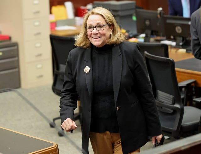 Former Chair of the Cannabis Control Commission, Shannon O'Brien appears in Suffolk Superior Court.  (Matt Stone/Boston Herald, File)