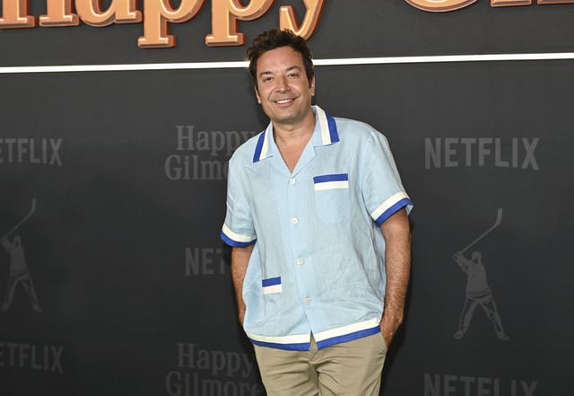 Jimmy Fallon attends the premiere of Netflix's "Happy Gilmore 2" at Jazz at Lincoln Center on Monday, July 21, 2025, in New York. (Photo by Evan Agostini/Invision/AP)