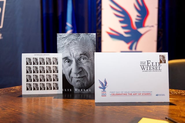 ‘To See My Father’s Face on a Stamp Is a Gift,’ Elisha Wiesel Says at USPS Event