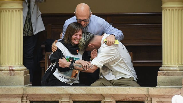 Familiares de una víctima de mala praxis celebraron la sanción del proyecto.