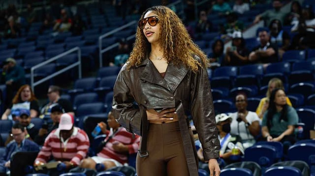 Sep 11, 2025; Chicago, Illinois, USA; Injured Chicago Sky forward Angel Reese (5) stands on the sidelines before a WNBA game against the New York Liberty at Wintrust Arena. Mandatory Credit: Kamil Krzaczynski-Imagn Images

9/28/25