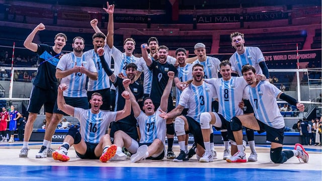 Triunfazo. Argentina arrancó ganando pero los franceses llevaron el partido hasta el quinto set.
