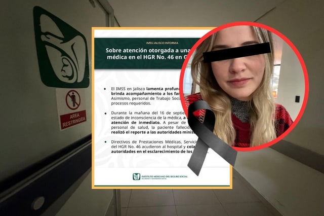 La joven era una médica residente de 27 años especializándose en anestesiología. | Crédito: IMSS Jalisco (@imssjalcontigo) y redes sociales