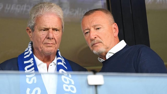 Hoffenheim-Gesellschafter Dietmar Hopp (links) und Spielerberater Roger Wittmann.