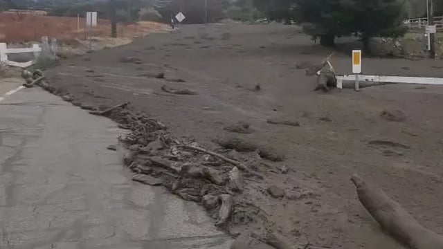 Mudflow near Yucaipa, San Bernandino County, California on September 18, 2025. Credit: CAL FIRE San Bernardino/Inyo/Mono Unit
