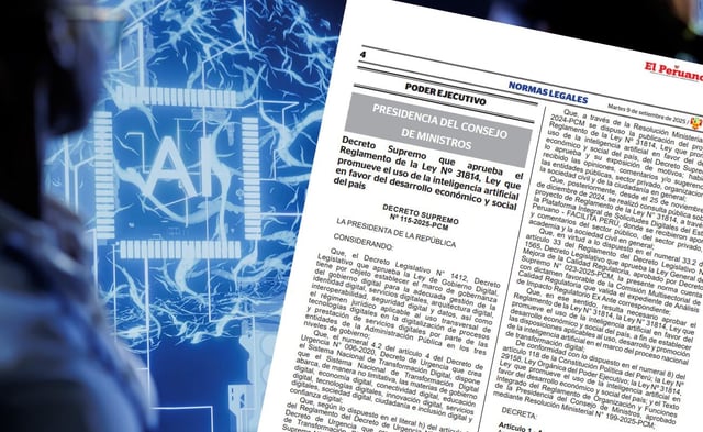 La inteligencia artificial ya cuenta con un reglamento en el Perú. Sin embargo, aun hay aspectos que se podrían mejorar. (Imagen: freepik.es / El Comercio)
