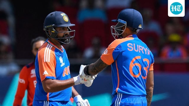 Rohit Sharma (L) and Suryakumar Yadav