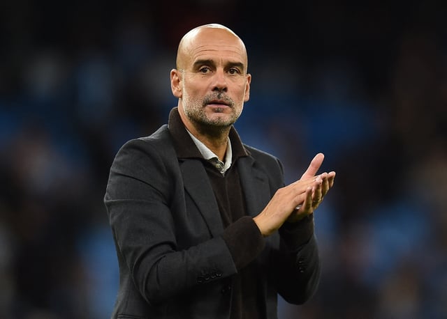 Soccer Football - UEFA Champions League - Manchester City v Napoli - Etihad Stadium, Manchester, Britain - September 18, 2025 Manchester City manager Pep Guardiola celebrates after the match REUTERS/Peter Powell