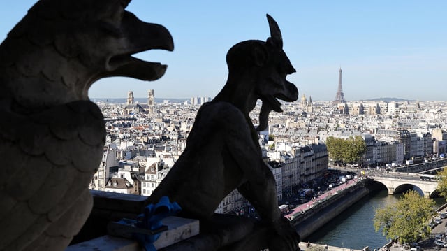 Die Wasserspeier von Notre Dame blicken auf Paris.