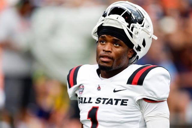 Ball State's offensive strength is the running game led by quarterback Kiael Kelly, who is among the rushing leaders for the 1-2 Cardinals. (AP Photo/Butch Dill)