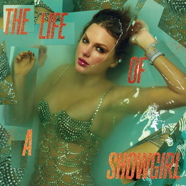 This album cover image released by Republic Records shows "The Life of a Showgirl" by Taylor Swift. (Republic Records via AP)