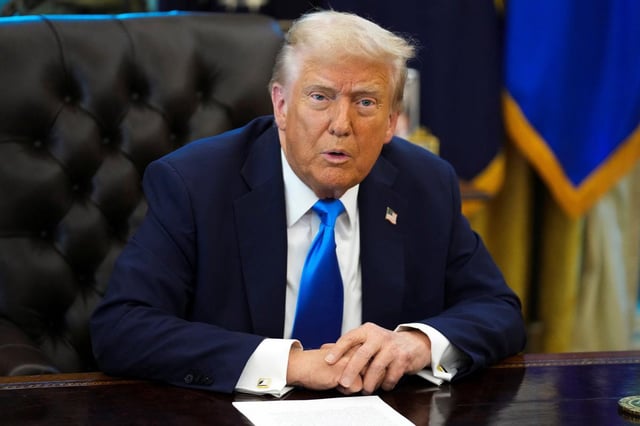 Le président américain Donald Trump s’exprime dans le Bureau ovale à la Maison Blanche à Washington, le 19 septembre 2025.