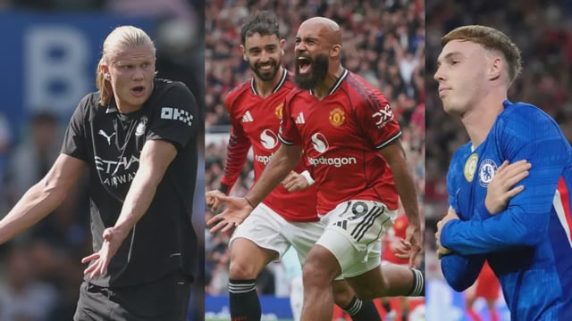 Erling Haaland, Bryan Mbeumo, Bruno Fernandes, Cole Palmer | Image: Assoiciated Press
