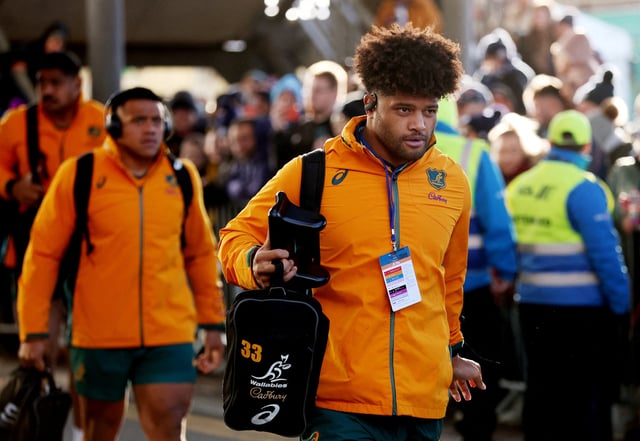 Rugby Union - Autumn Internationals - Scotland v Australia - Scottish Gas Murrayfield Stadium, Edinburgh, Scotland, Britain - November 24, 2024  Australia's Rob Valetini arrives before the match REUTERS/Russell Cheyne/File Photo