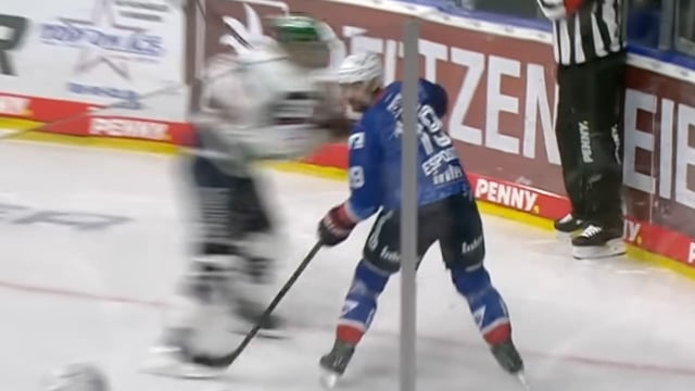 Schlimme Szene beim DEL-Spiel zwischen den Adler Mannheim und Eisbären Berlin.