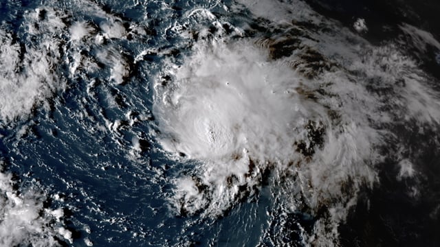 Satellite image of Tropical Storm Gabrielle as of 20:50 UTC on September 19, 2025. Credit: GOES-19, RAMMB/CIRA, The Watchers