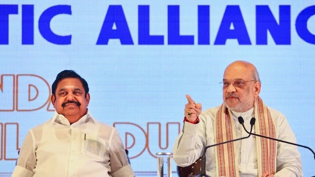 BJP top strategist Amit Shah recently met AIADMK general secretary E Palaniswami in Delhi to discuss strategy recently. (File photo)