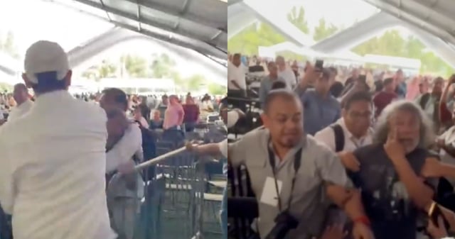 Un empleado de Comunicación Social de la Presidencia golpeó a un reportero en Guerrero. Foto: Captura de pantalla de video