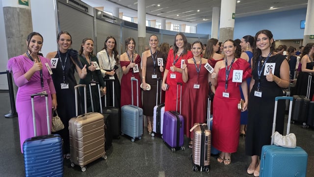 Las candidatas ya están preparadas para el viaje.