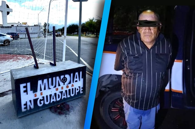 Ciudadanos graban a un individuo robando el balón de la Copa del Mundo en Nuevo León y con el video facilitan su captura. (Fotos: Redes sociales)