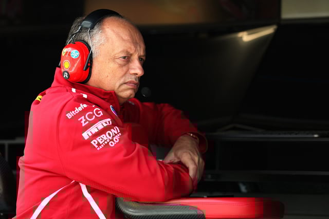 Frederic Vasseur, Team Principal of Scuderia Ferrari looks on prior to final practice ahead of the F1 Grand Prix of Azerbaijan at Baku City Circuit on September 20, 2025 in Baku, Azerbaijan.