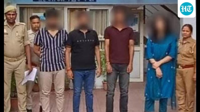 The four accused in police custody. (Sourced)