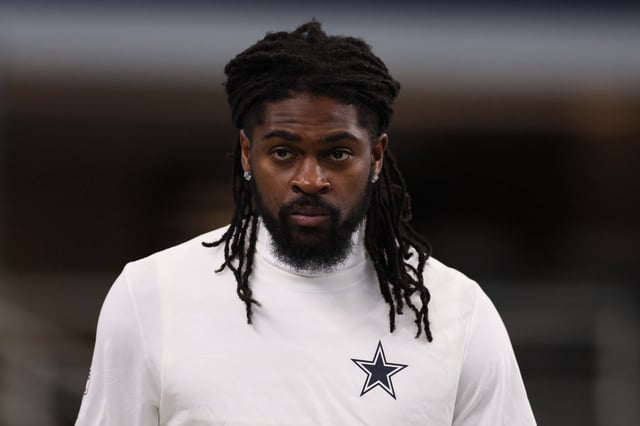 ARLINGTON, TEXAS - AUGUST 16: Trevon Diggs #7 of the Dallas Cowboys looks on prior to the NFL Preseason 2025 game against the Baltimore Ravens at AT&T Stadium on August 16, 2025 in Arlington, Texas. (Photo by Sam Hodde/Getty Images)