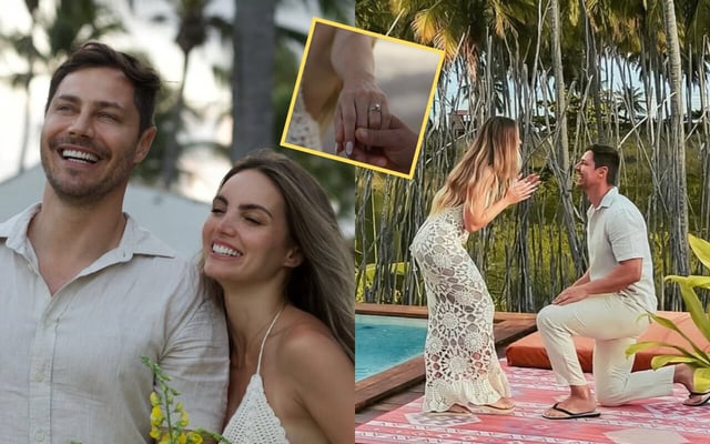 En sus redes sociales, Cachaza compartió la noticia de su compromiso con André Bankoff, a quien le dio el "sí" en una emotiva ceremonia íntima frente al mar | Foto: Instagram (Captura) / Composición EC