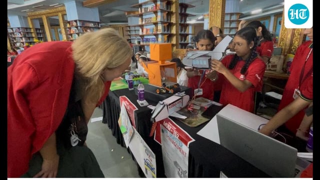 Among the participants was Nimisha Dhangekar, who has built an air disaster management system inspired by the tragic Ahmedabad plane crash. (HT)