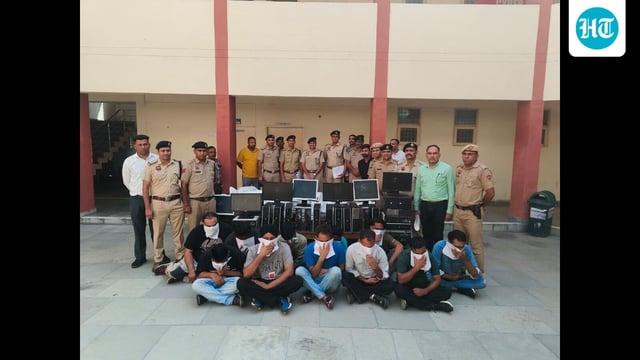 Accused in police custody in Kurukshetra on Saturday. (HT Photo)
