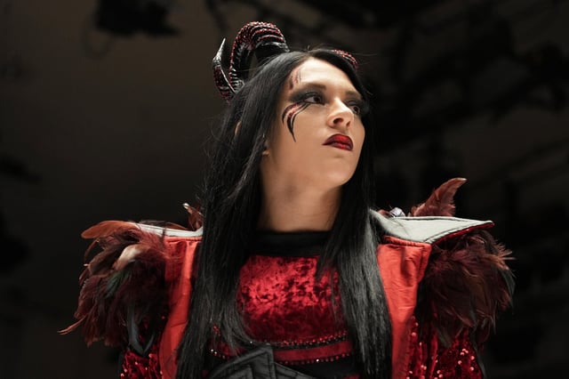 TOKYO, JAPAN - MARCH 10: Stephanie Vaquer enters the ring during the Women's Pro-Wrestling "Stardom" at Korakuen Hall on March 10, 2024 in Tokyo, Japan.