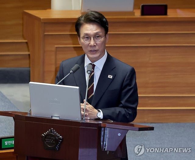 This Sept. 15, 2025, photo shows Prime Minister Kim Min-seok attending a parliamentary interpellation session at the National Assembly in Seoul. (Yonhap)