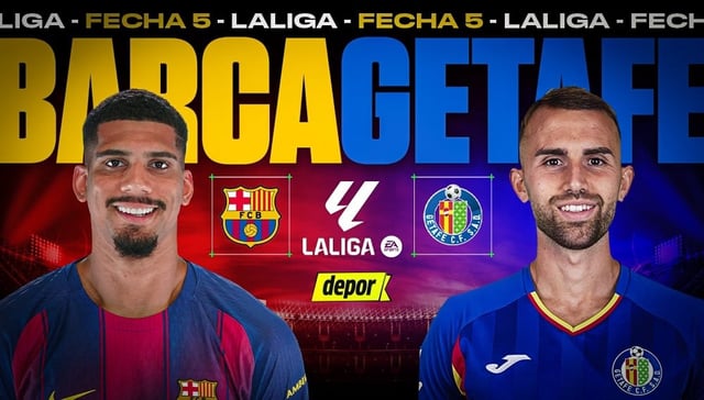 Barcelona vs Getafe por LaLiga 2025 | Diseño: Christian Marlow