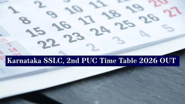 Karnataka SSLC, 2nd PUC Time Table 2026 Released on kseab.karnataka.gov.in