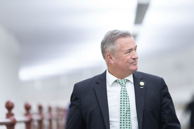 Rep. Don Bacon walks to a vote on May 14.