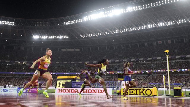 Im strömenden Regen von Tokio ist die deutsche 4x100-Meter-Staffel der Frauen sensationell zu WM-Bronze gesprintet!