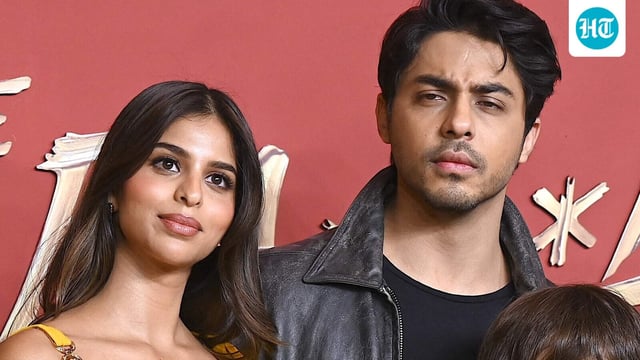 Aryan Khan and Suhana Khan during the premiere of Netflix's series The Ba***ds of Bollywood.