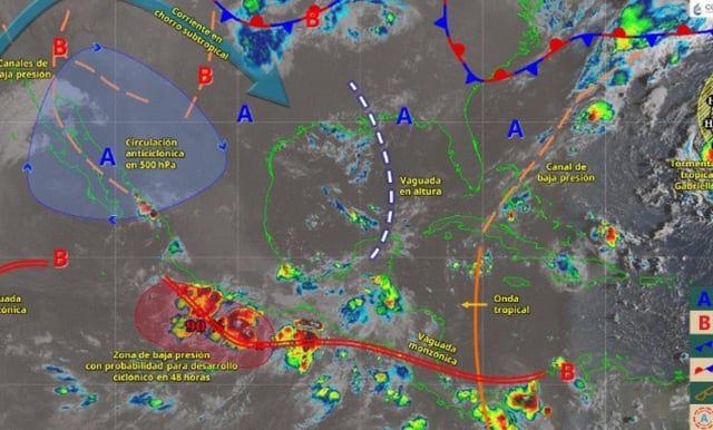 Prevén lluvias fuertes para Michoacán e intensas para Guerrero y Oaxaca