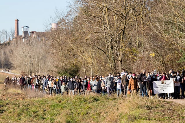 Marche blanche organisée fin 2021 à Cagnac-les-Mines, un an après la disparition de Delphine Jubillar. 