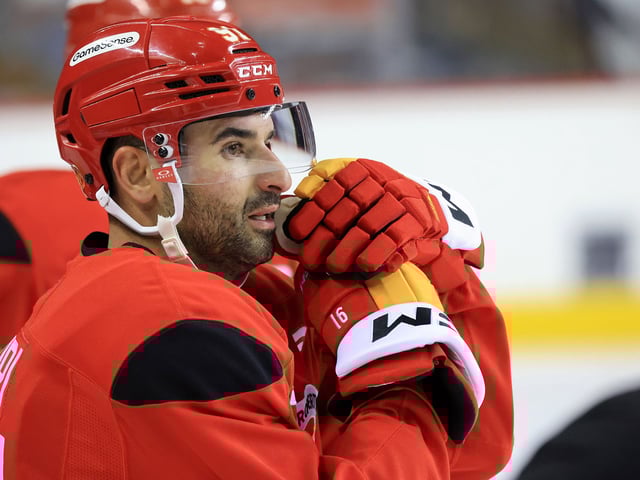Calgary Flames forward Nazem Kadri watches a drill during the first day of training camp at the Scotiabank Saddledome on Thursday, September 18, 2025. 
Gavin Young/Postmedia