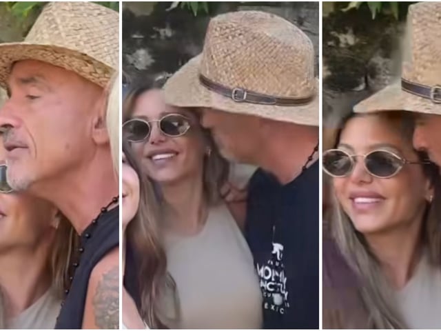 Eros Ramazzotti intentó besar a Evangelina Anderson y generó un incómodo momento. Foto: Instagram